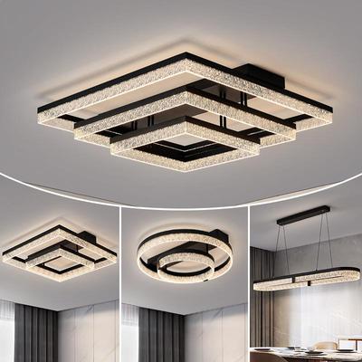 Modern light-lighted, light-luxe ice cracking caplights for