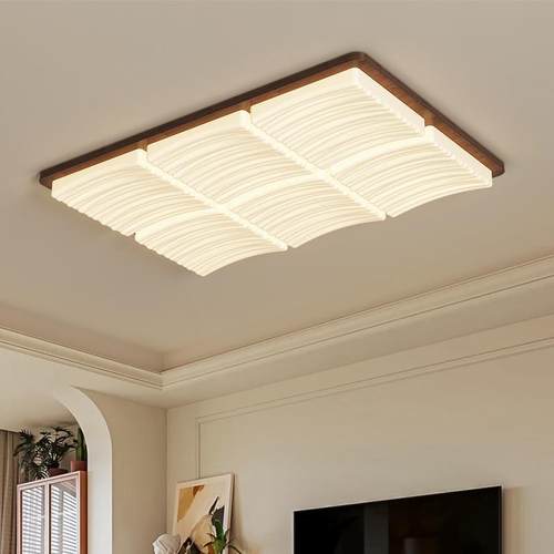 Cream-protective living room lights, full-spectral walnut wo