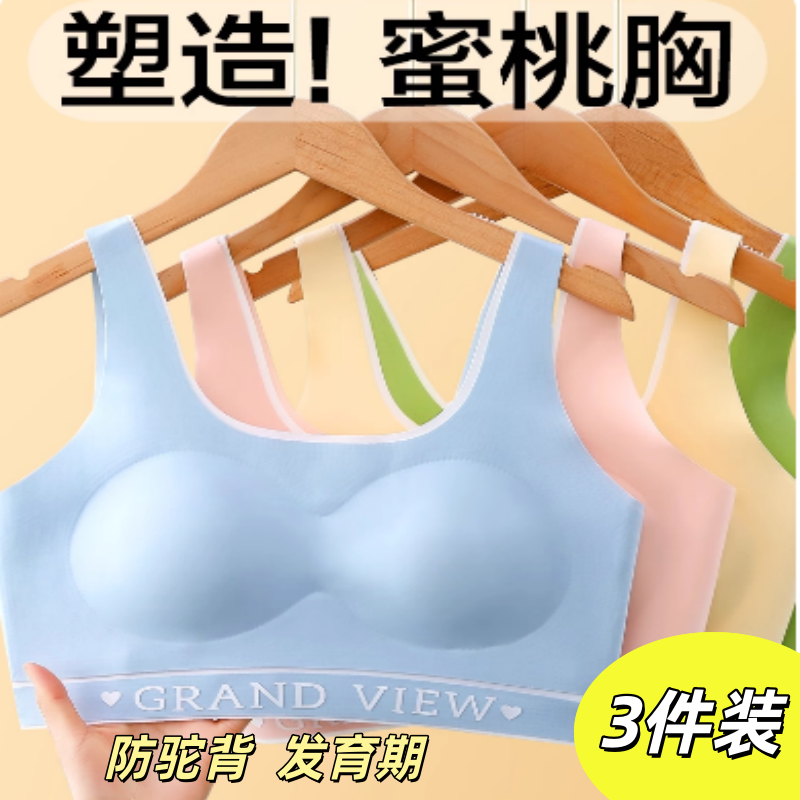 大观鸟少女无痕运动防震文胸