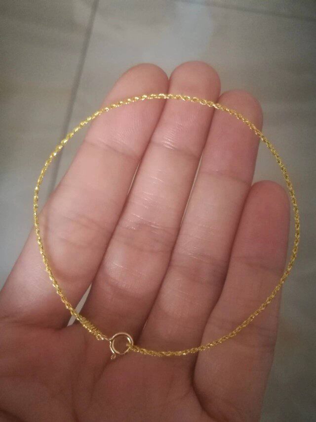 细款手工编织金线手链脚链