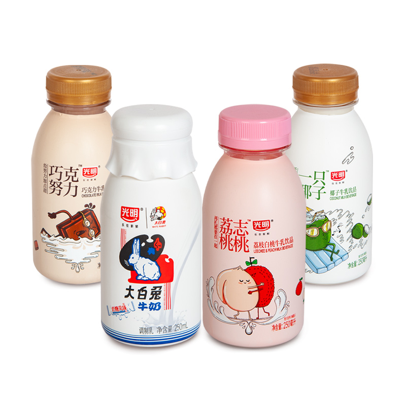 光明一只椰子巧克努力牛奶250ml