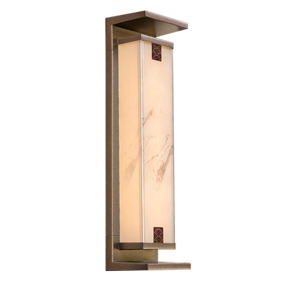 太阳能户外防水壁灯简约仿云石别墅庭院阳台室外长条大门两侧柱灯