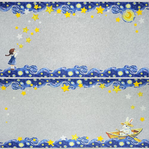 梵高星空系列蓝色系环创