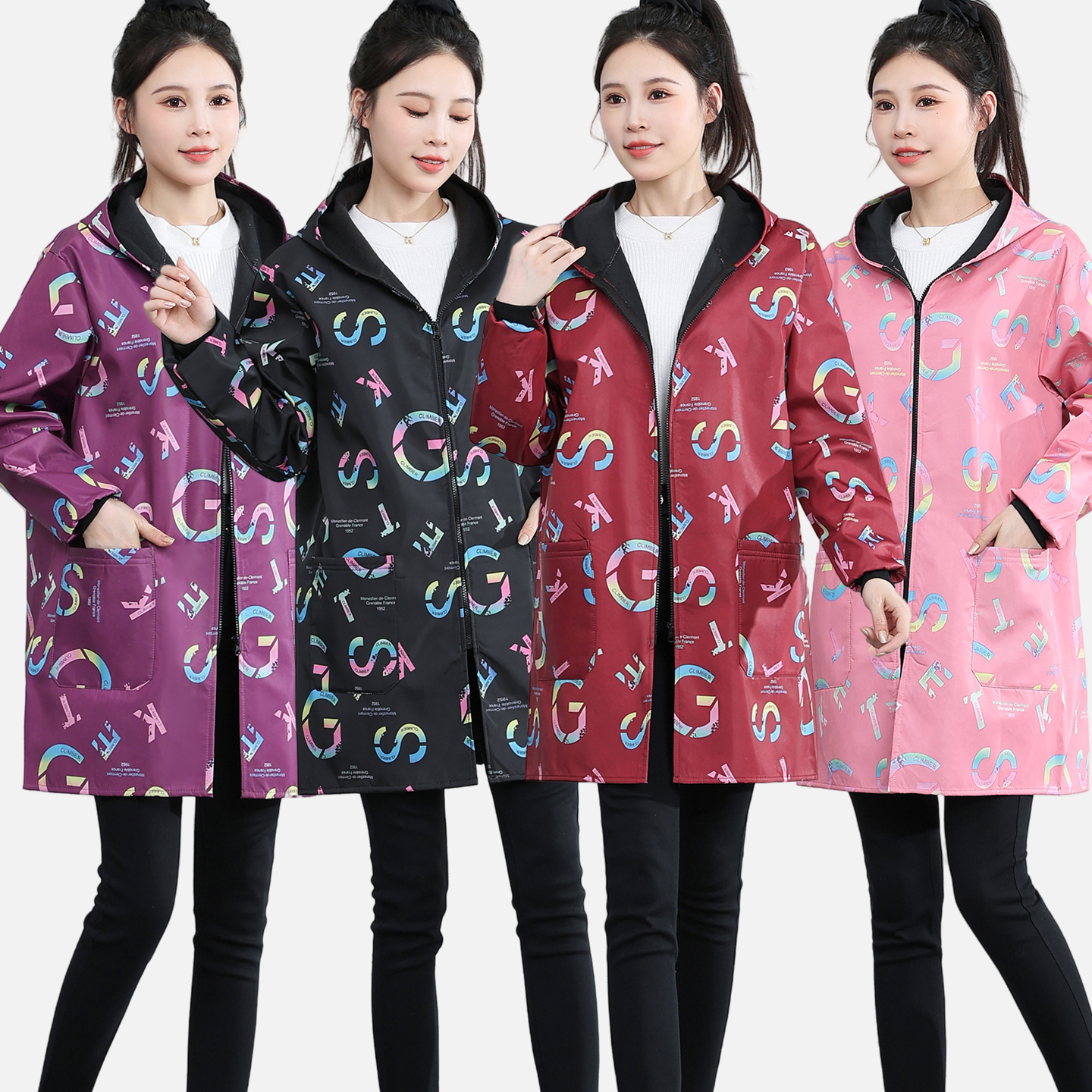 加绒罩衣大人秋冬新款