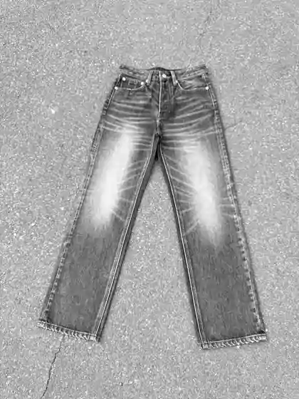 Levi's 501 Jeans Vintage 90s Clean Fit Straight Leg Black-Grey Japanese Denim
