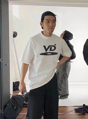 vujade光碟VD短袖小众潮牌美式夏季vibe宽松纯棉cleanfit风格T恤