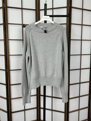 VUJADE风格007纯棉毛衣长袖收腰版型boxy kiko风格cleanfit上衣