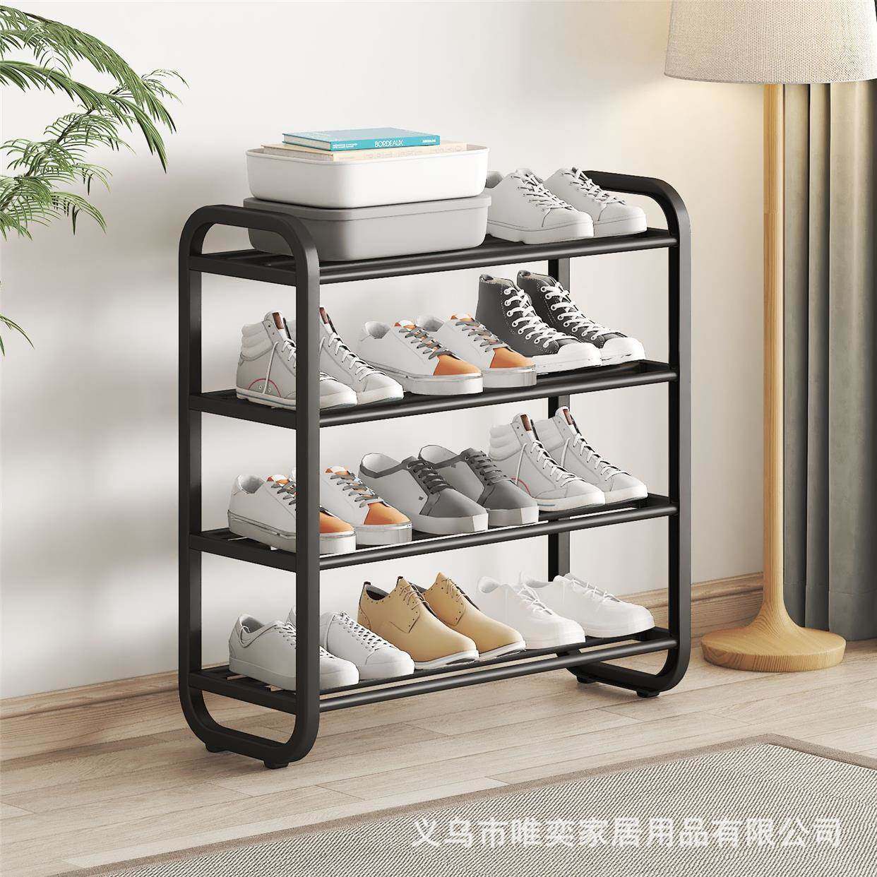 家用鞋架用耐用结实不锈钢加厚加粗长窄小门口55cm简易多层宿舍