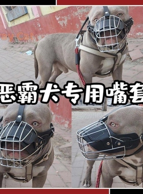 美国恶霸犬专用狗狗嘴套卡斯罗比特犬藏獒防咬人误食护嘴巴套嘴罩