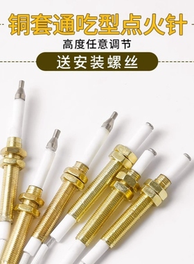 燃气灶点火针打火器通用万能带线感应铜针嵌入式煤气灶具维修配件