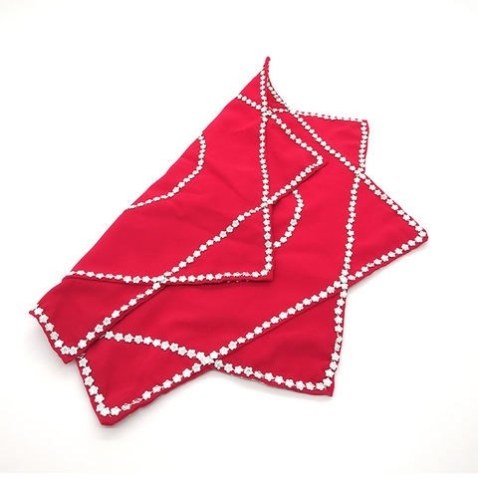 加厚三层成人麻纱八角巾二人转秧歌舞蹈手帕梅花亮片儿童手绢包邮