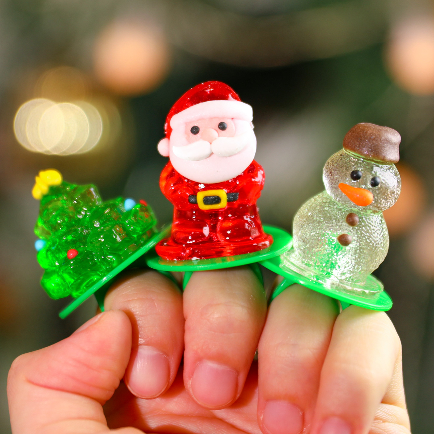 圣诞节糖果礼盒装圣诞戒指糖圣诞老人棒棒糖高颜值卡通可爱小礼物