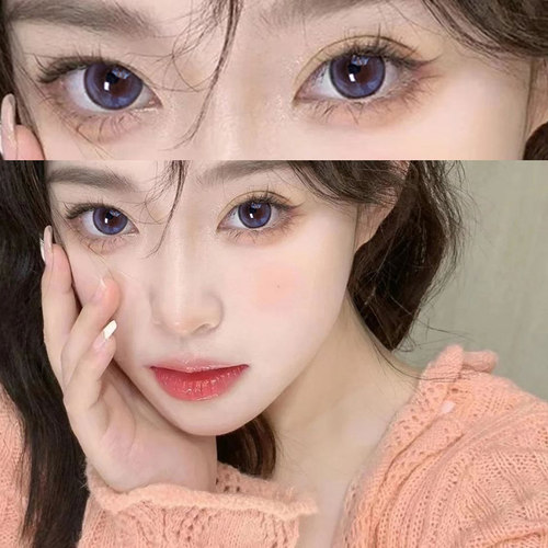 水星环游美瞳半年抛女紫色混血大直径隐形眼镜官网正装TN