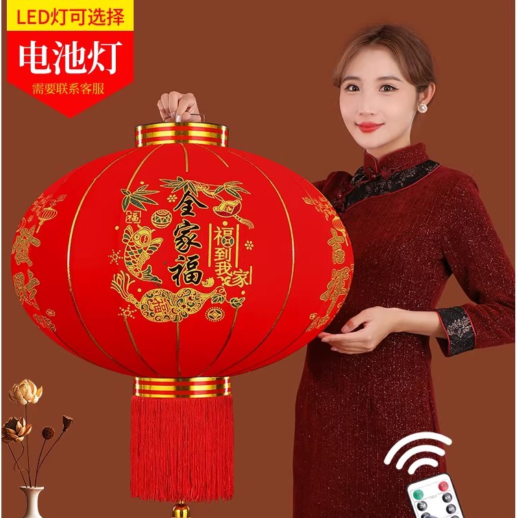 2026新款大红灯笼一对大门口