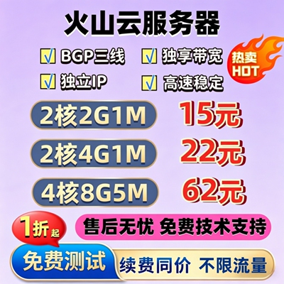 火山引擎云主机BGP服务器独立ip