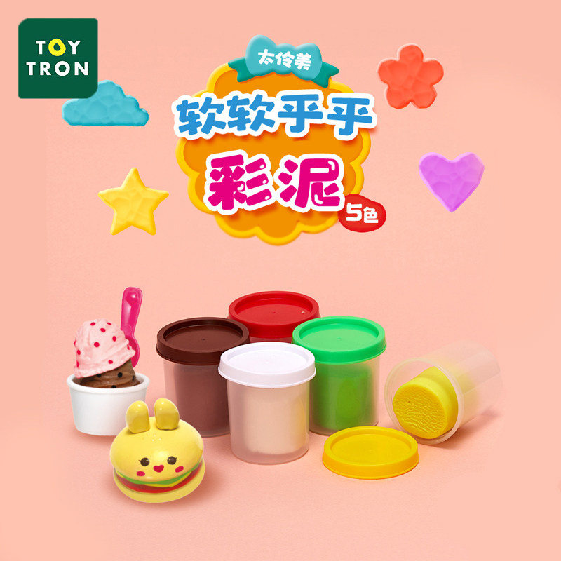 Toytron太伶美软软乎乎5色彩泥套装玩具男孩女孩培养小肌肉|msdalam kategori Toy/bayi/teka-teki/blok bangunan/model, Choi lumpur/Clay/tanah liat Fimo, Choi lumpur/plastisin - dari Buy2taobao.com untuk memberikan perkhidmatan ejen Taobao profesional membeli