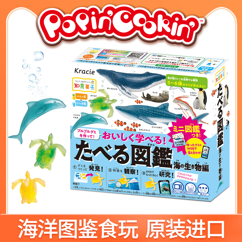 kracie日本进口食玩可食海洋图鉴亲子互动儿童创意玩具手工糖果