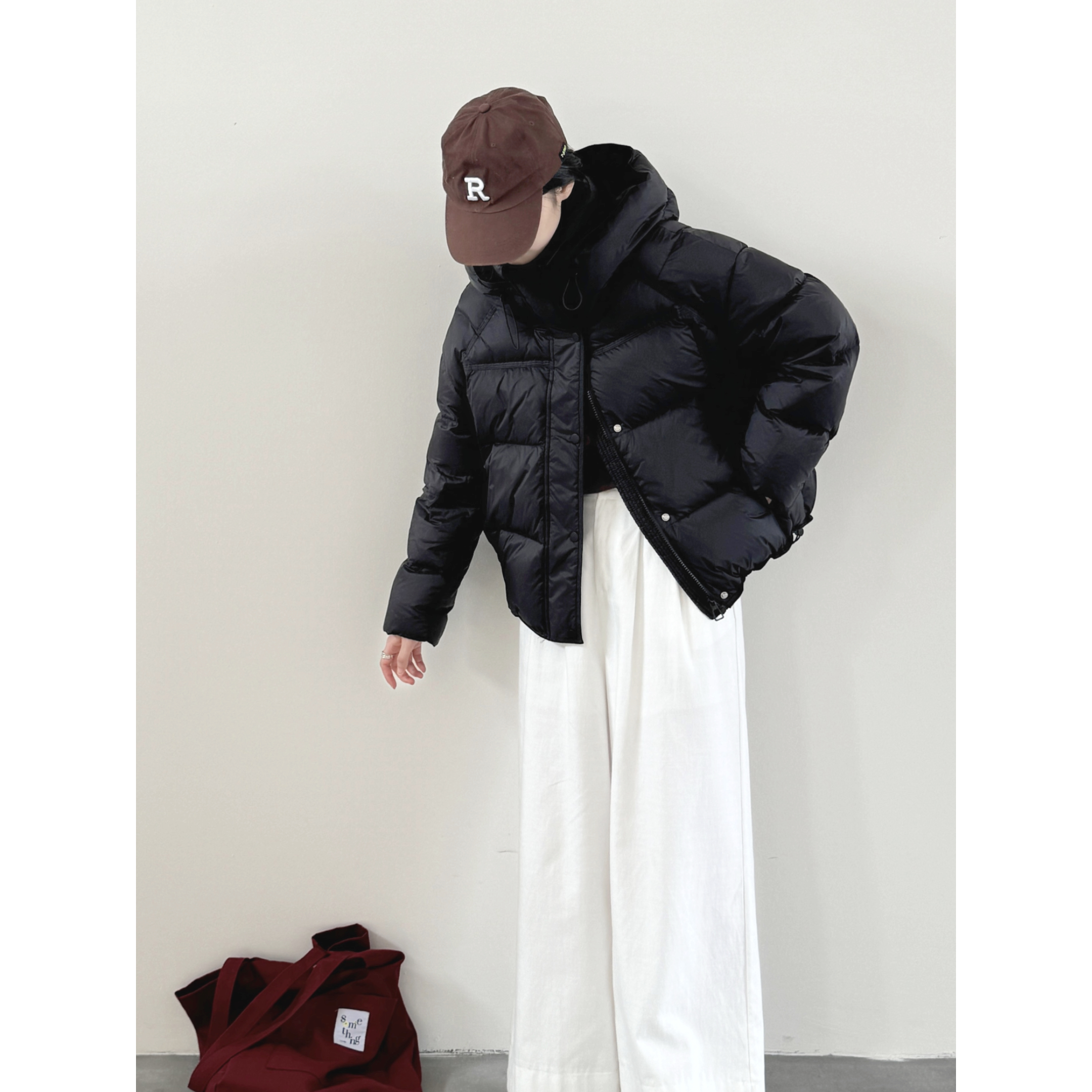 2025年新款泡芙款减龄韩系连帽白鸭绒羽绒服女加厚极寒款