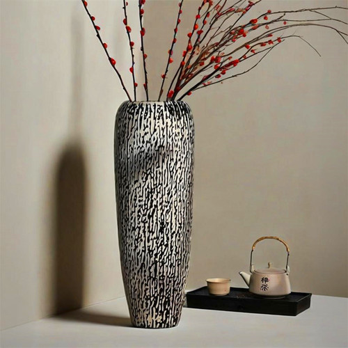 创意仿陶瓷大号落地水培玻璃花瓶