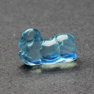 海蓝宝石十二生肖马到功成水晶项链五行属相马吊坠锁骨链坠子补水