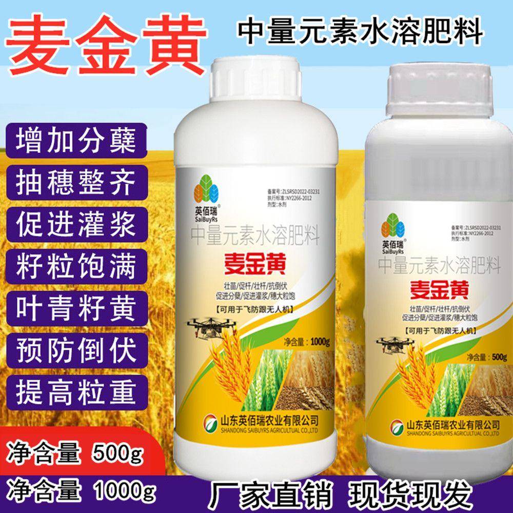 麦黄金小麦增产叶面肥 浇灌喷雾冬大麦田通用矮壮素抗倒伏 控旺药