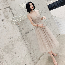 宴会小晚礼服裙2019新款秋季气质伴娘服名媛气场连衣裙高贵日常女