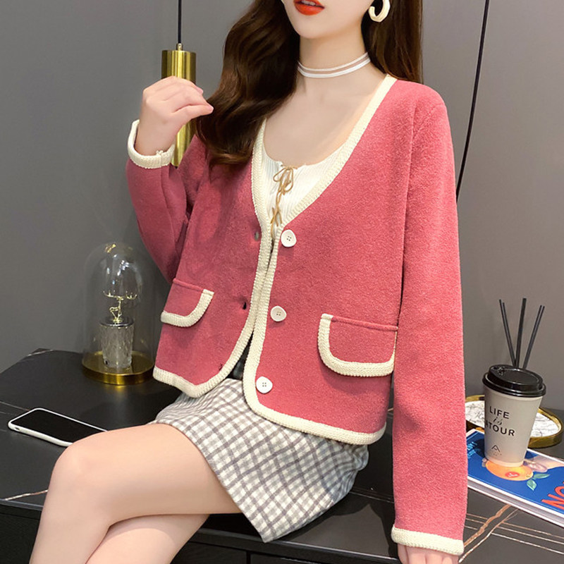 2020秋新款香风外套女ins潮短款洋气网红针织开衫小披肩气质百搭