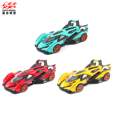 兰博基尼V12嘉业车模合金声光车