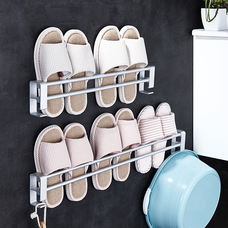 正品卫生间拖鞋架墙壁挂式浴室免打孔厕所放鞋凉拖置物壁挂式收纳怎么看?