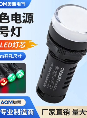 LED红绿双色灯AD16-22SS电源信号灯工作指示灯 22MM 12v24v220v