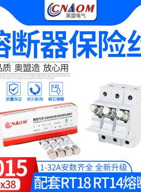 陶瓷保险丝熔断器熔芯R015 RO15 10*38熔断器RT18 RT14芯子1A-32A