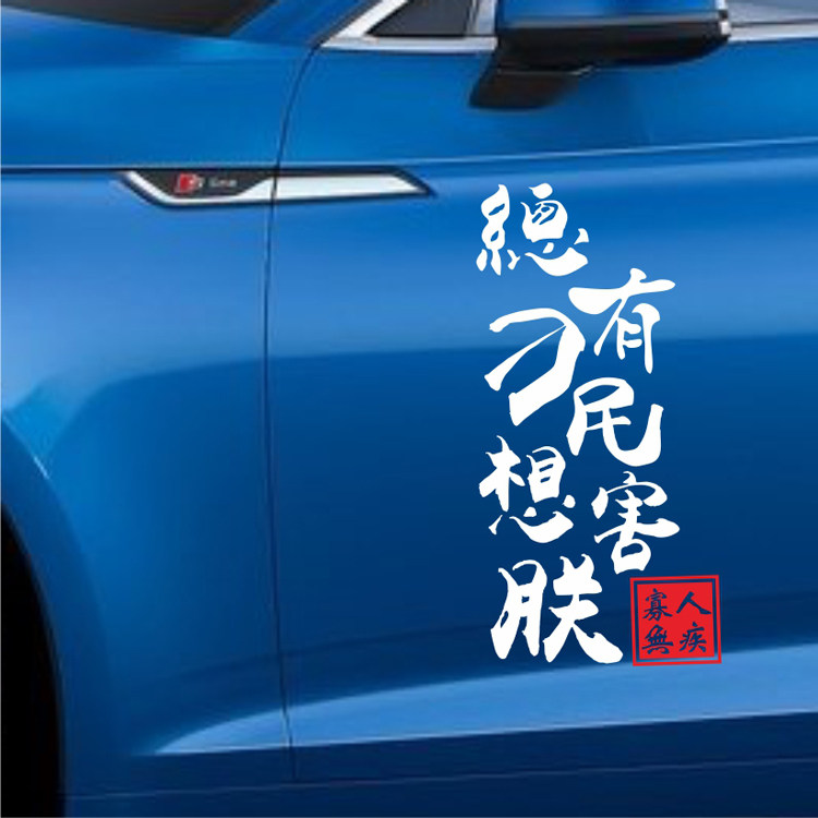 汽车贴纸总有刁民想害朕暗恋朕搞笑文字个性创意车门后窗网红车贴
