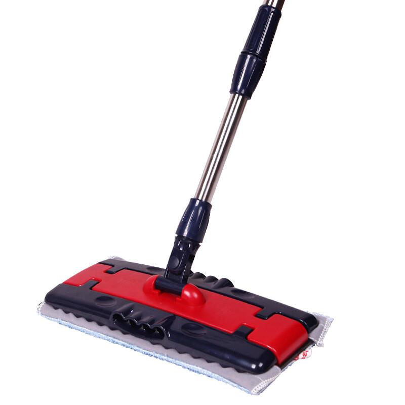 伊司达(EAST)平板拖把夹板式拖布纤维墩布家用尘推平拖红色