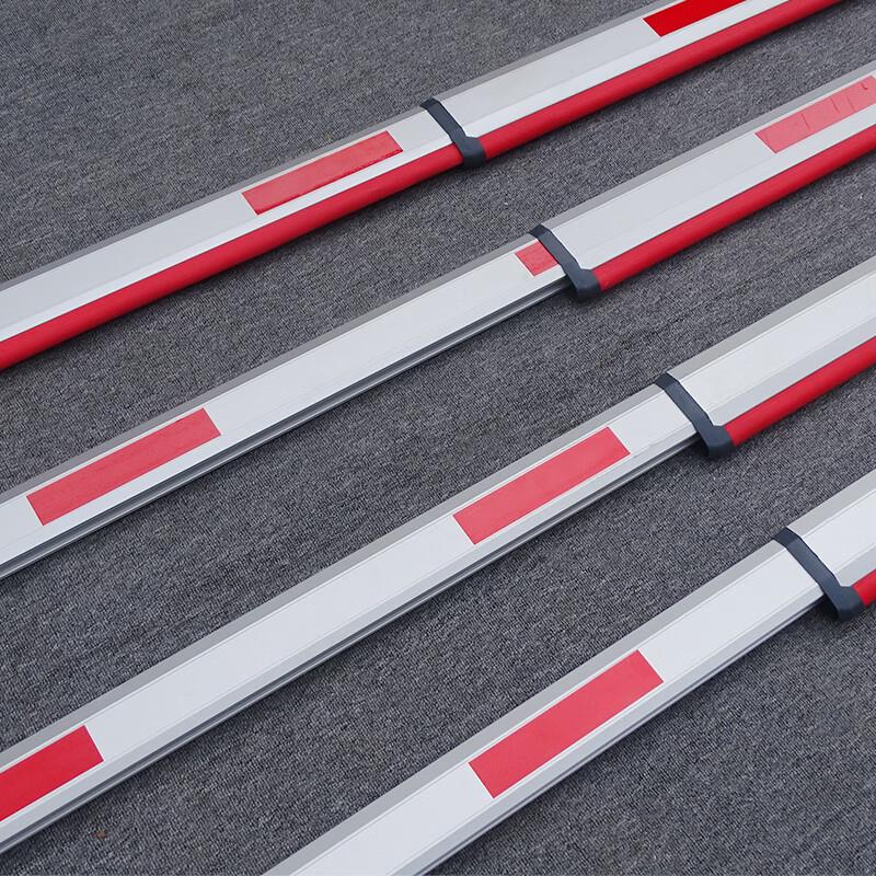 海H康道闸伸缩杆带防砸胶条银红停车场小区门卫升降挡车栏杆伸缩