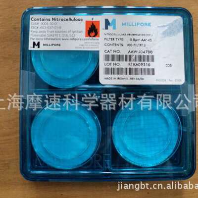Millipore混合纤维素酯膜0.8 um，47 mm，白色，网格AAWG04700