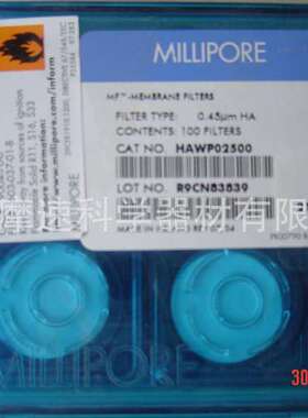HAWP02500 millipore 混合纤维素酯，亲水，0.45um，25 mm