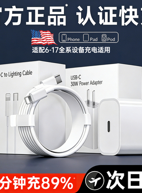 【官方30W认证】FIVI官方适用苹果13充电线器iPhone14数据线头12ipad手机11双typec原PD装正15品16平板17
