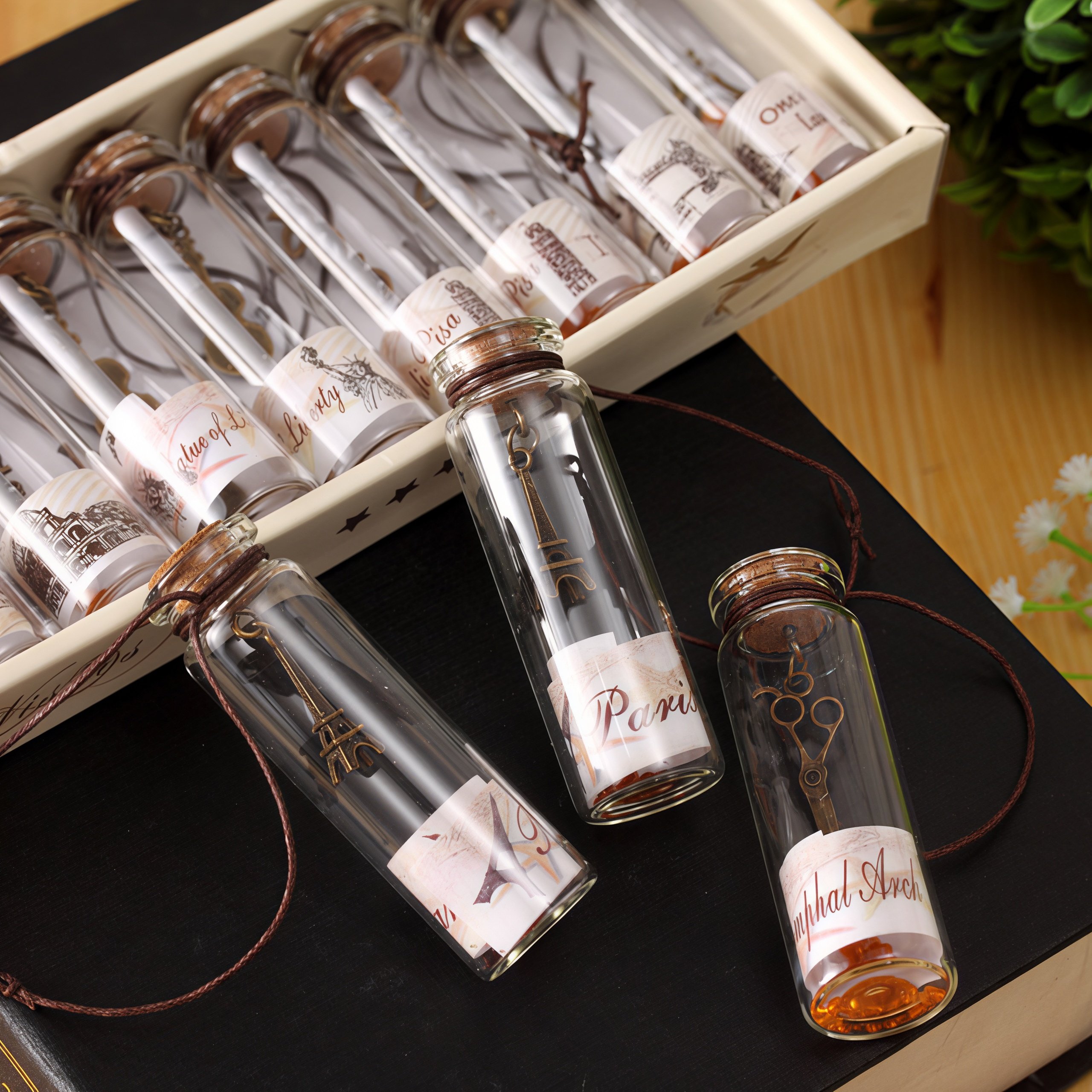 复古迷你许愿瓶玻璃瓶创意漂流瓶摆件文艺风桌面小物件DIY手工