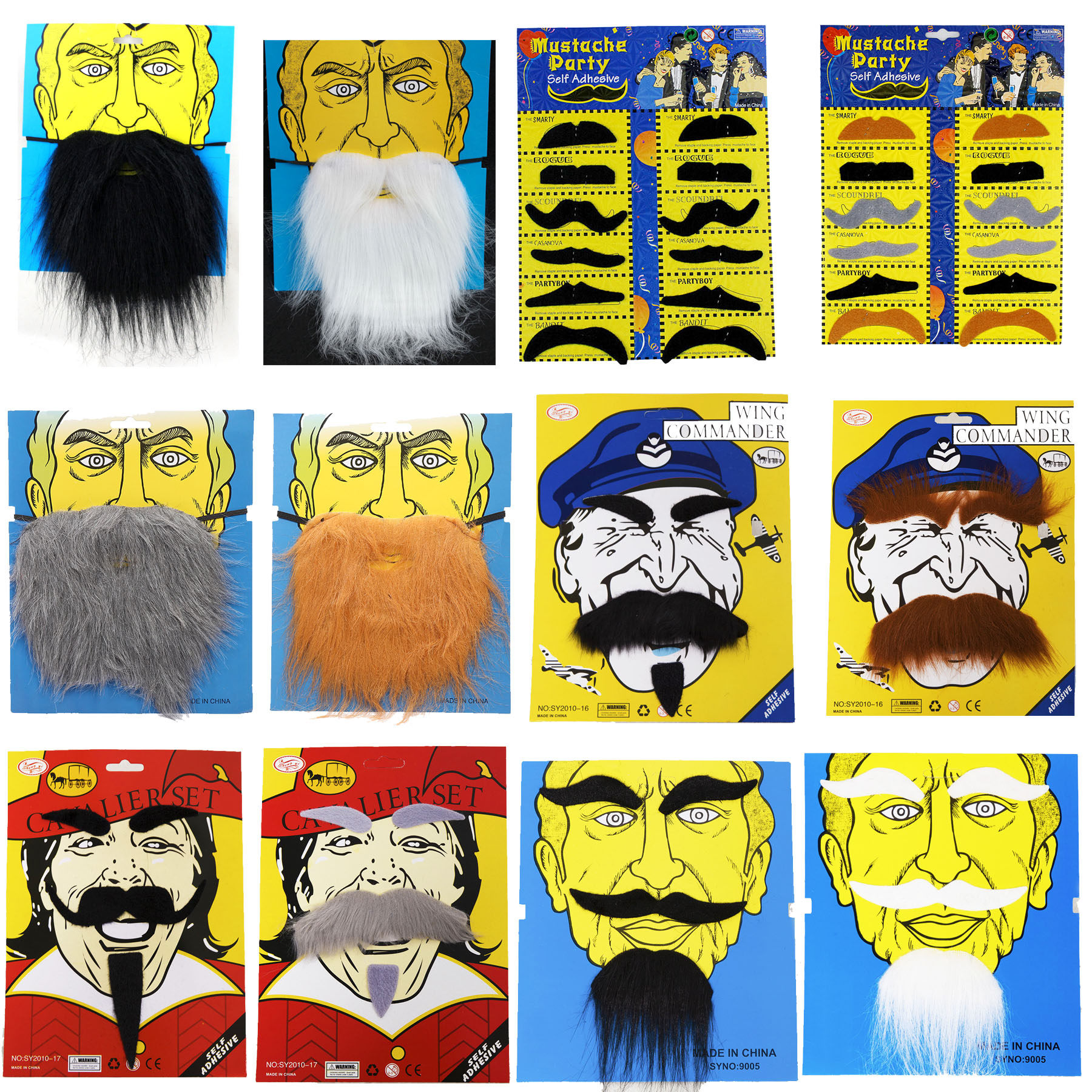 万圣节舞会直播表演道具搞怪cos化妆老爷爷大胡子八字胡假发胡须