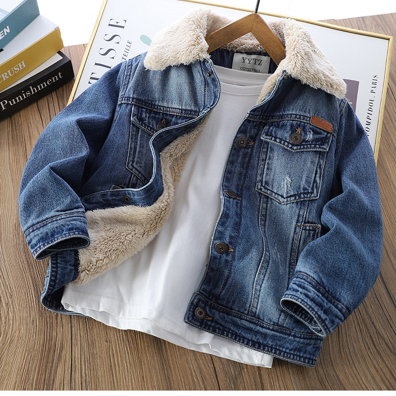 男童外套冬季加绒牛仔棉服儿童一体绒上衣短款中大童加厚棉服潮,童装/婴儿装/亲子装,儿童牛仔外套,淘宝优惠券,粉丝福利购,淘宝优惠卷