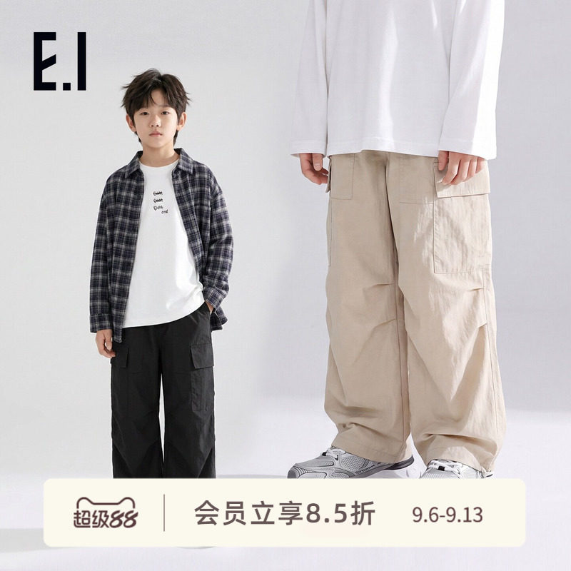 ei童装儿童工装直筒裤图片