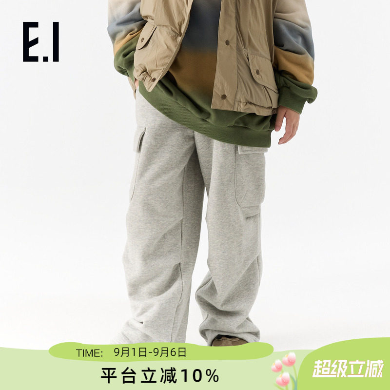 ei童装儿童加绒保暖裤子直筒裤图片
