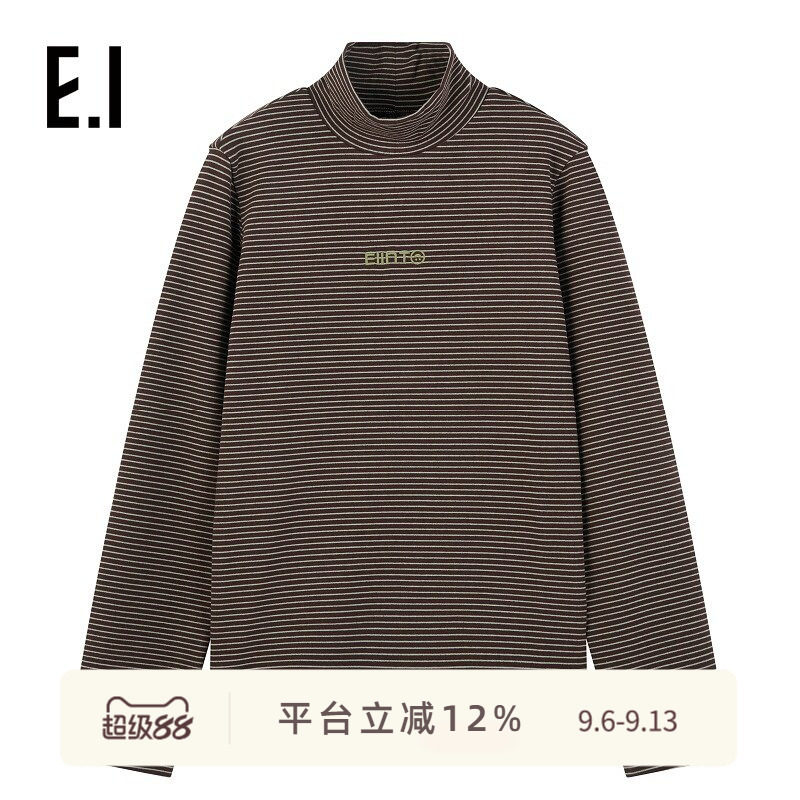 ei童装儿童条纹半高领打底衫图片