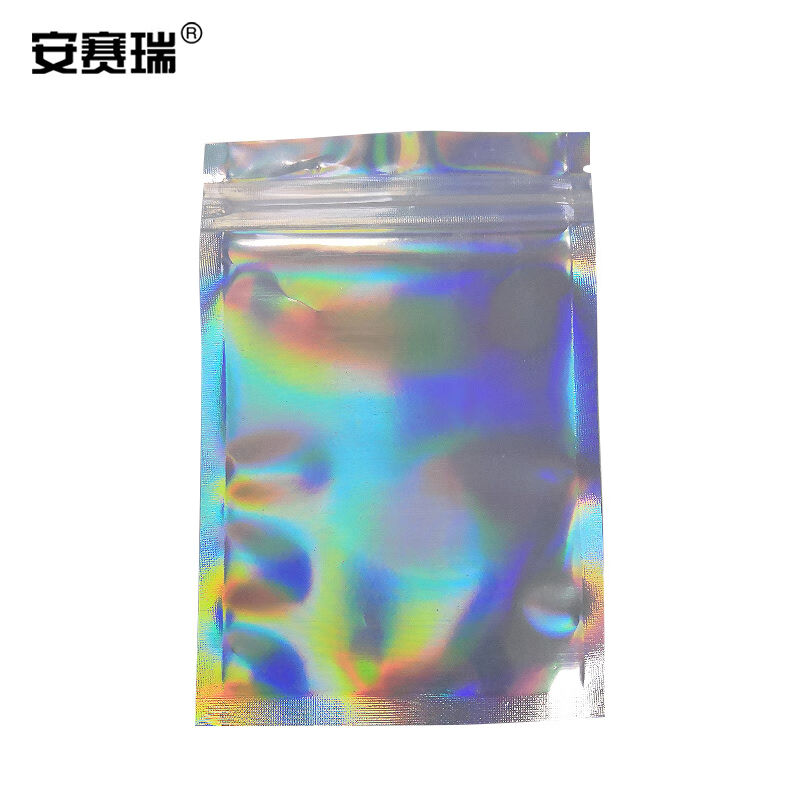 安赛瑞镭射阴阳自封袋镀铝拉骨袋饰品数据线包装袋宽6cm长10cm16