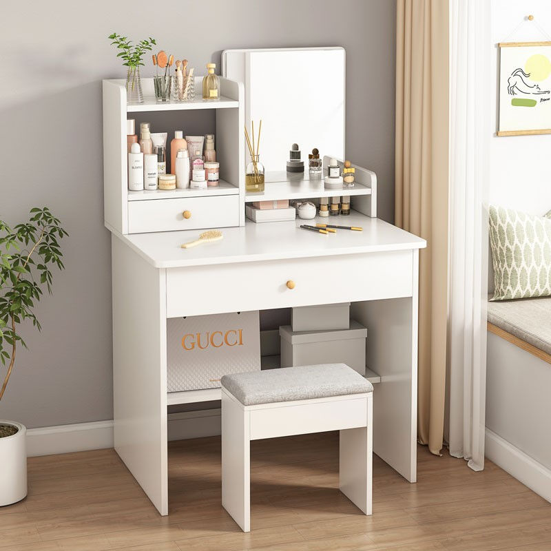 立太梳妆台卧室现代简约新款化妆桌子家用化妆台收纳一体柜子【桌