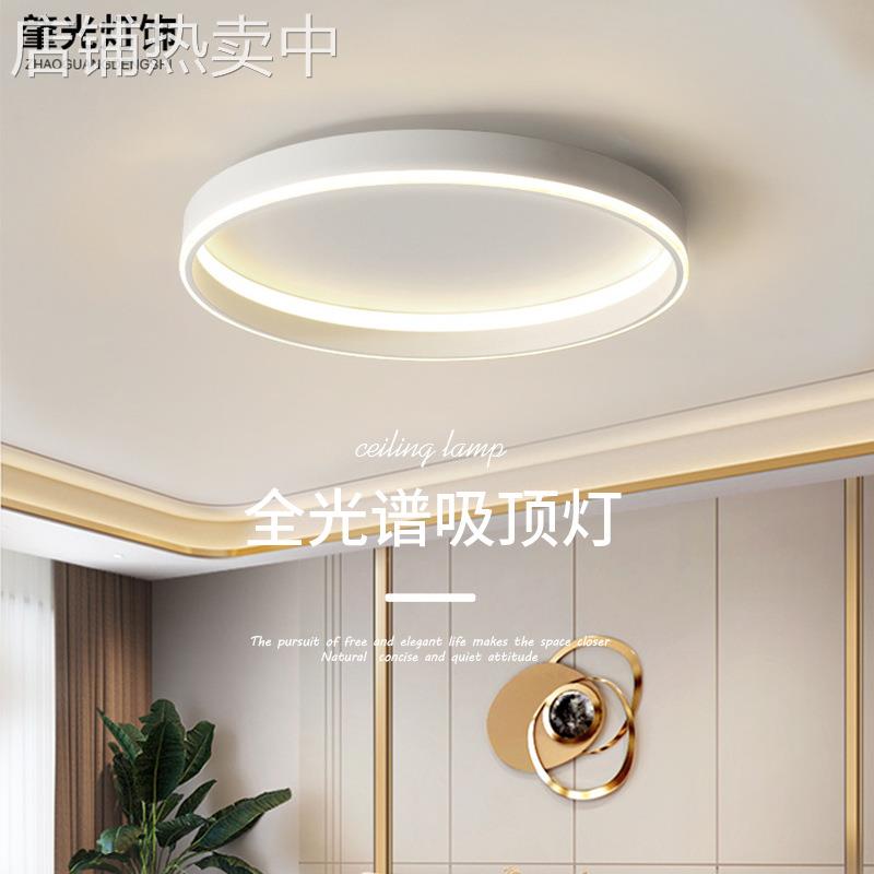 卧室吸顶灯 现代简约主卧创意北欧书房客厅主灯led圆形极简卧室灯