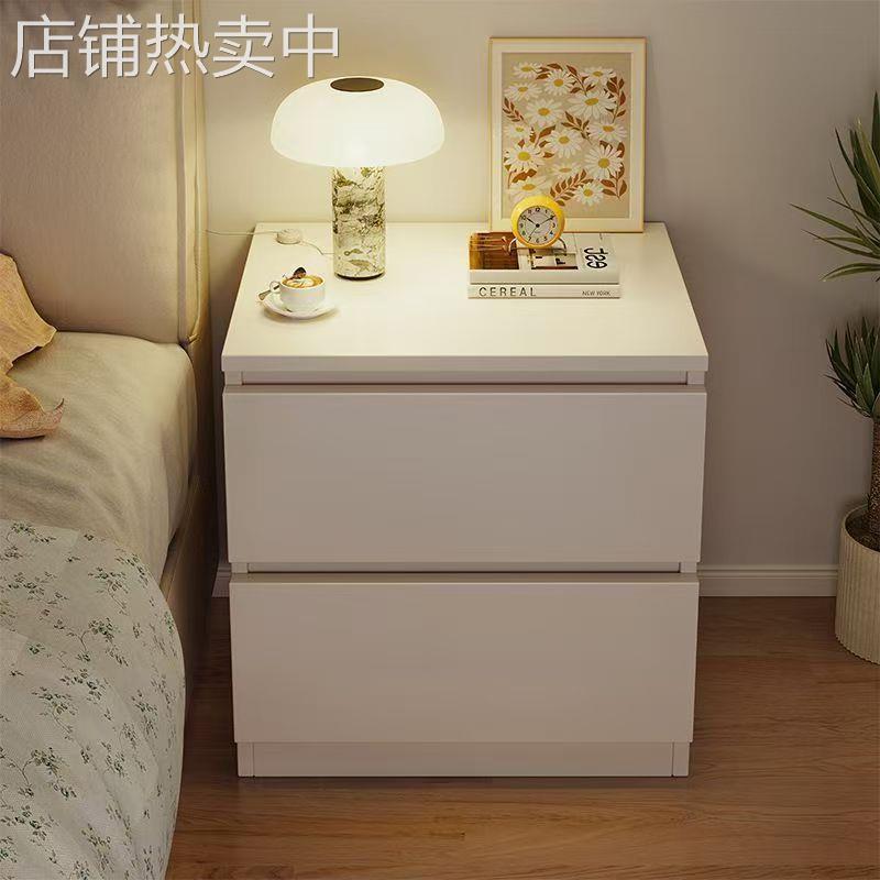跨境床头柜卧室简约现代新款收纳小型床尾储物柜家用木质床边柜子