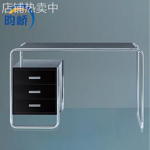 昀峤家具S285 长方形带抽办公桌电脑桌子 Desk简约现代不锈钢板式