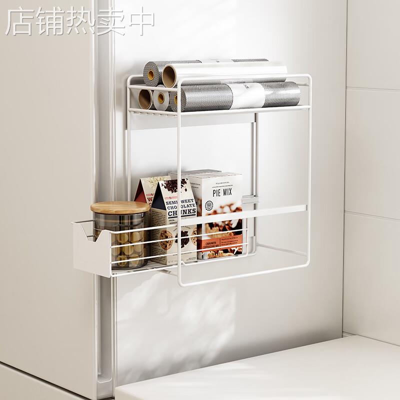 御仕家源头工厂日式家居冰箱侧壁挂架 磁吸免打孔保鲜袋收纳置物