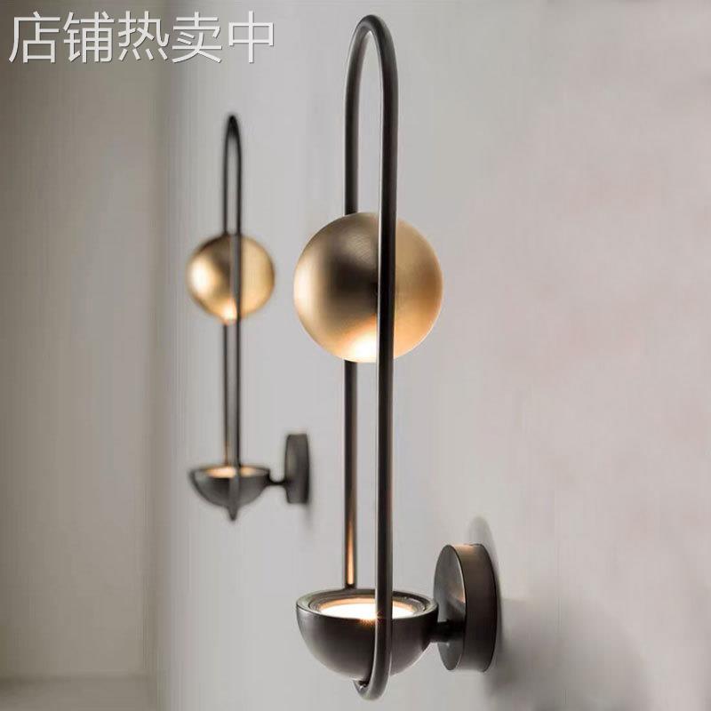 后现代酒店卧室床头壁灯设计师客厅电视背景墙LED灯简约意识极简